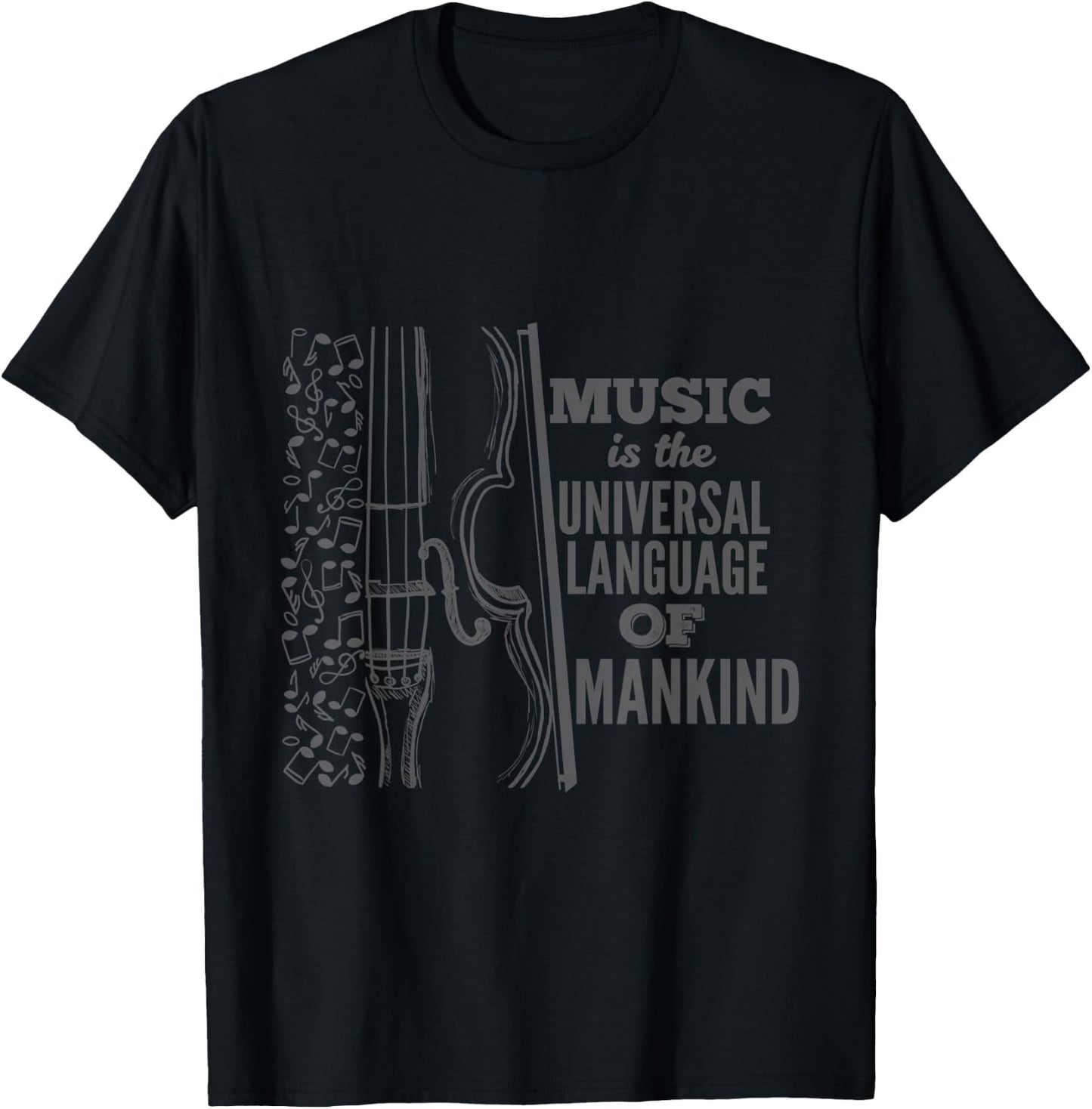 Music Is The Universal Language Funny Composer Gift T-Shirt - T-Shirt | Black