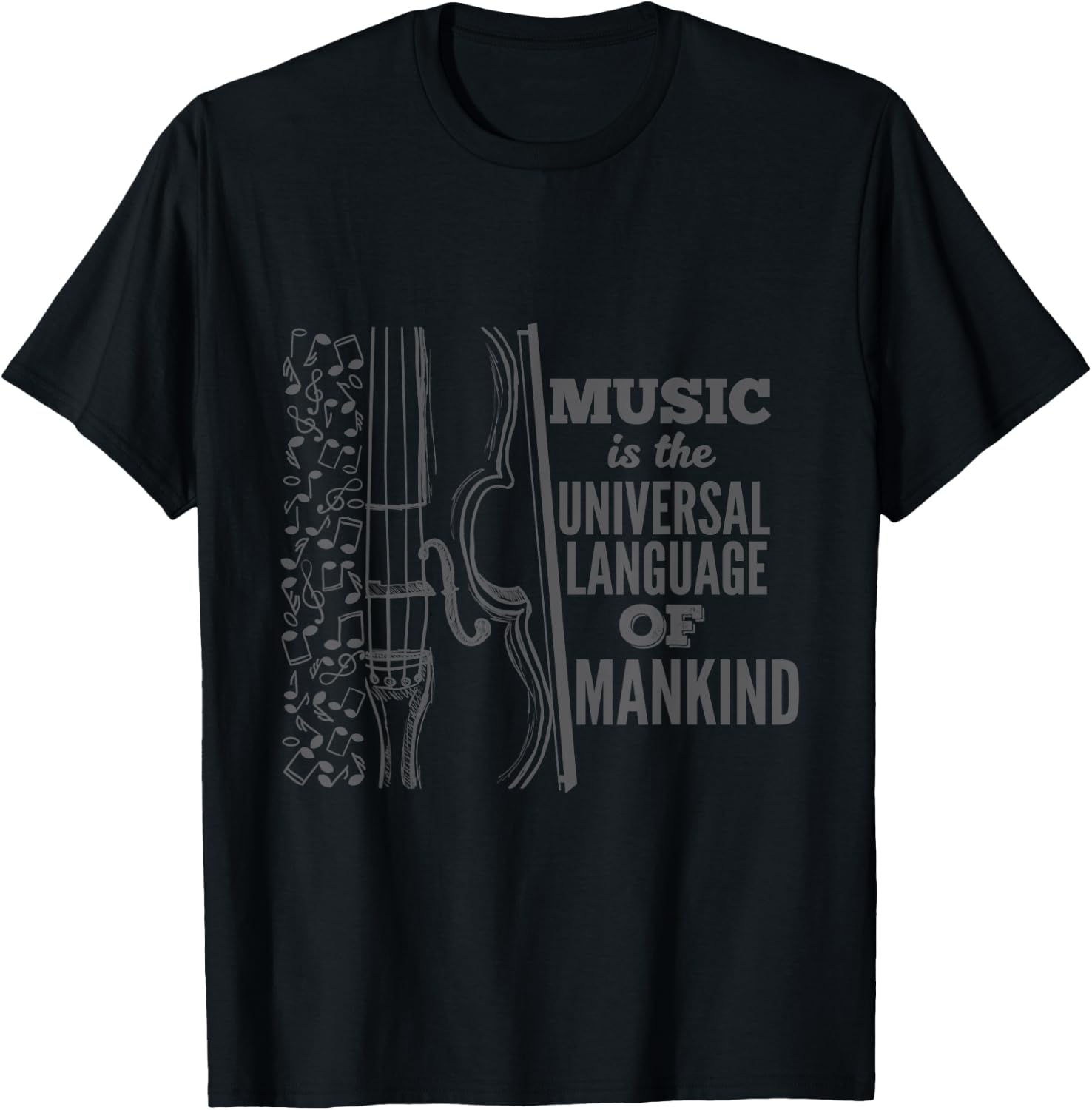 Music Is The Universal Language Funny Composer Gift T-Shirt - T-Shirt | Black
