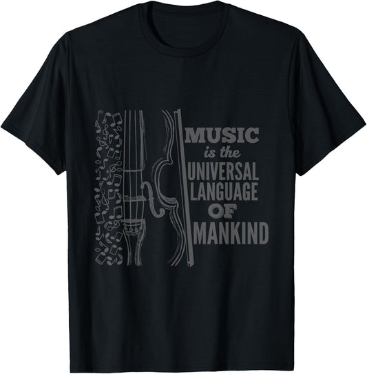 Music Is The Universal Language Funny Composer Gift T-Shirt - T-Shirt | Black