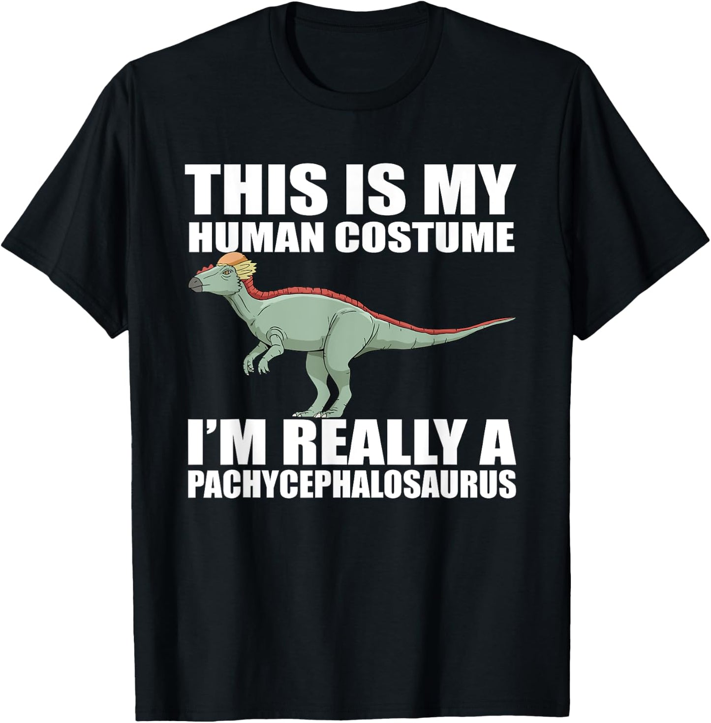 Pachycephalosaurus Dinosaur Costume T-Shirt - T-Shirt | Black