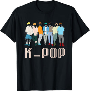 K-Pop Korean Pop Music Boy Band for K-Pop Fanatics T-Shirt - T-Shirt | Black