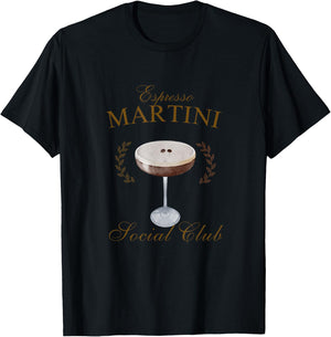 Espresso Martini Drinking Coffee and Vodka T-Shirt - T-Shirt | Black