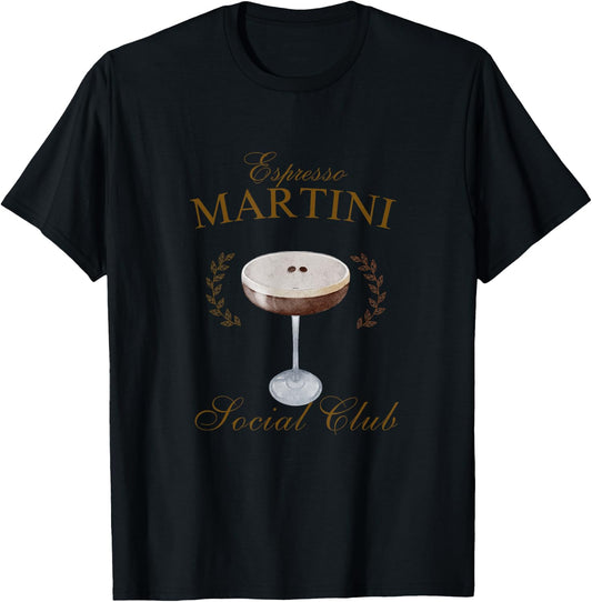 Espresso Martini Drinking Coffee and Vodka T-Shirt - T-Shirt | Black