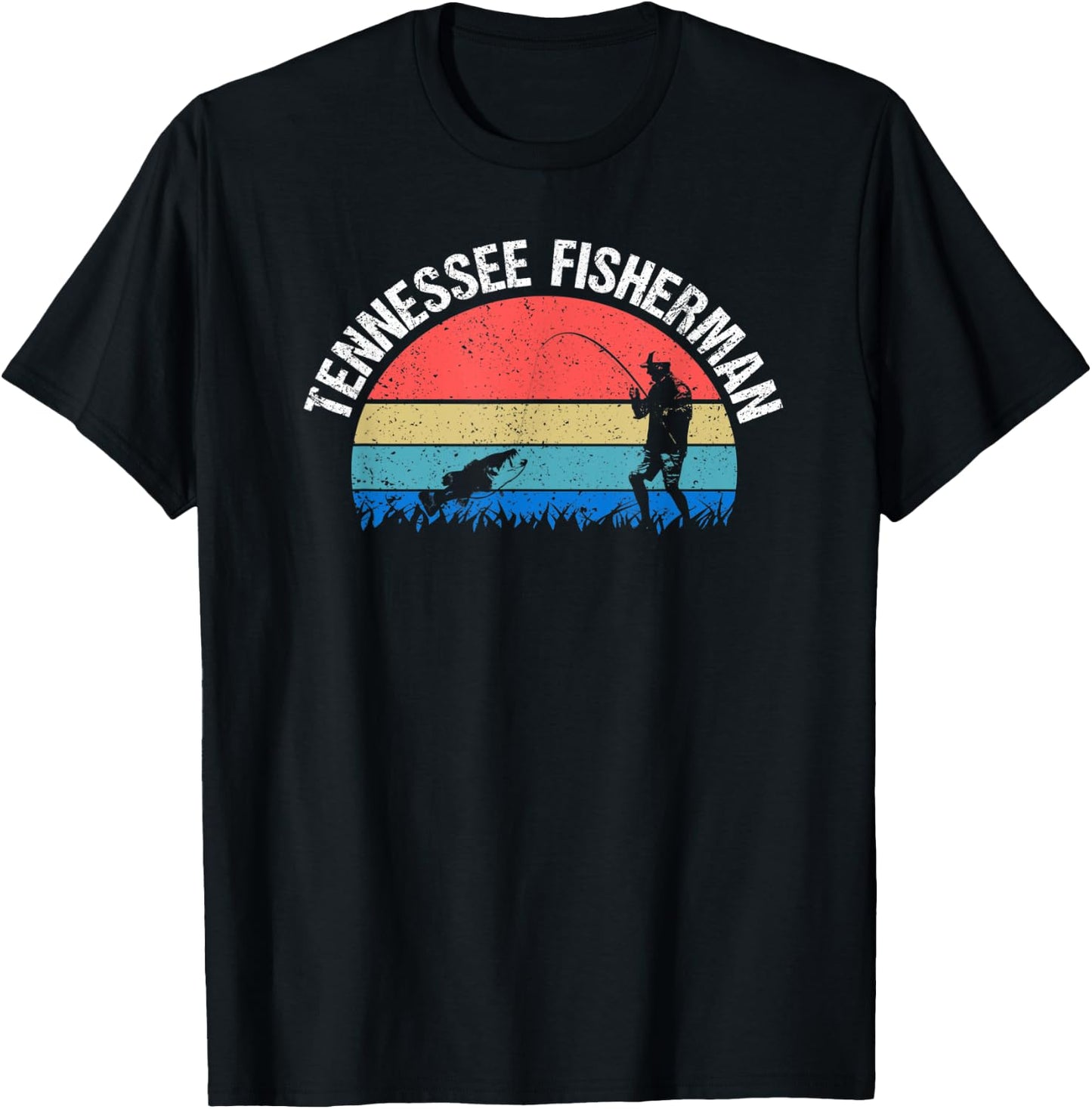 Tennessee Fisherman Funny Fishing T-Shirt - T-Shirt | Black