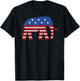 Retro Republican Party Elephant Symbol T-Shirt - T-Shirt | Black