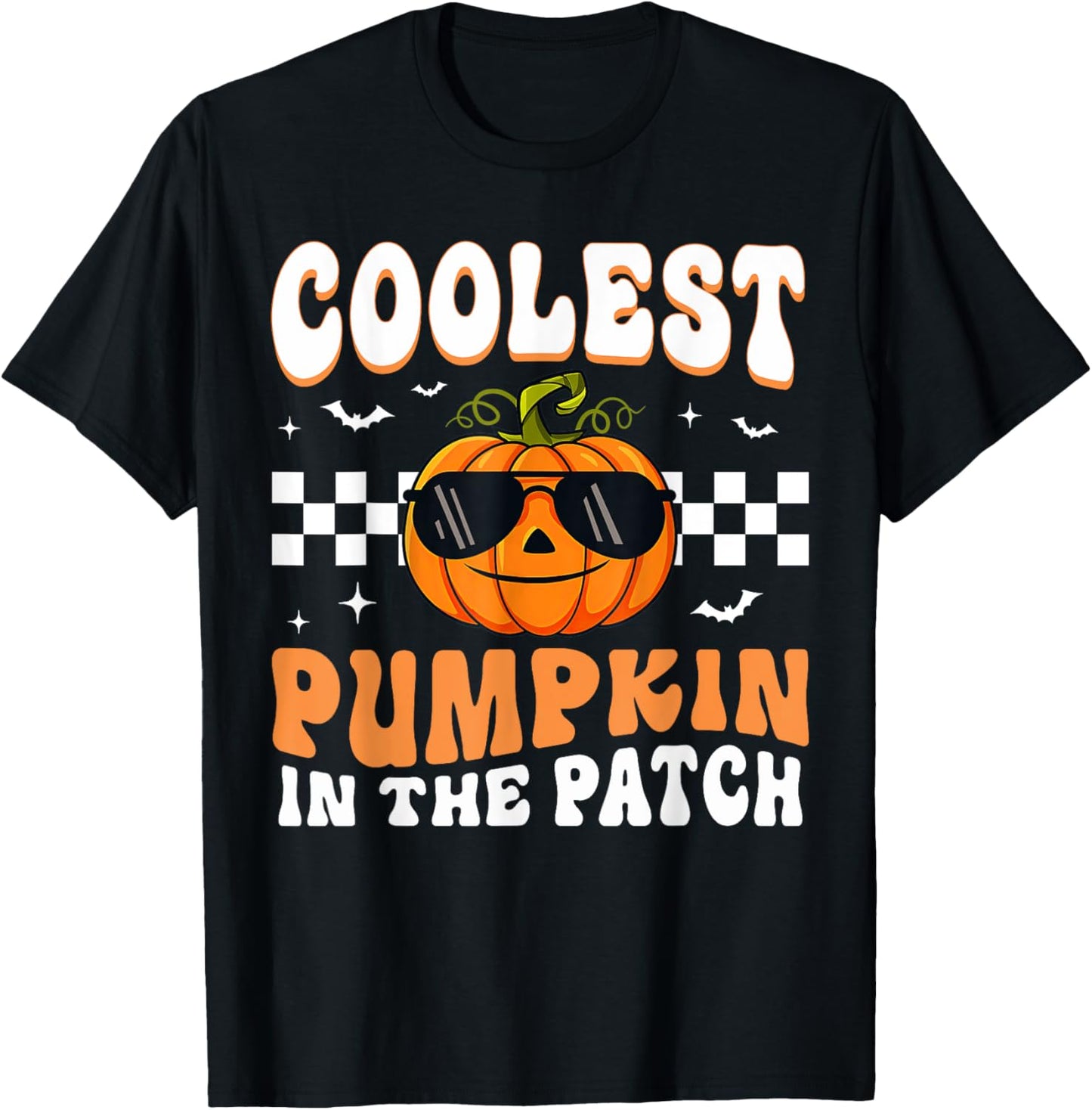 Coolest Pumpkin In The Patch Halloween Boys Girls Halloween T-Shirt - T-Shirt | Black