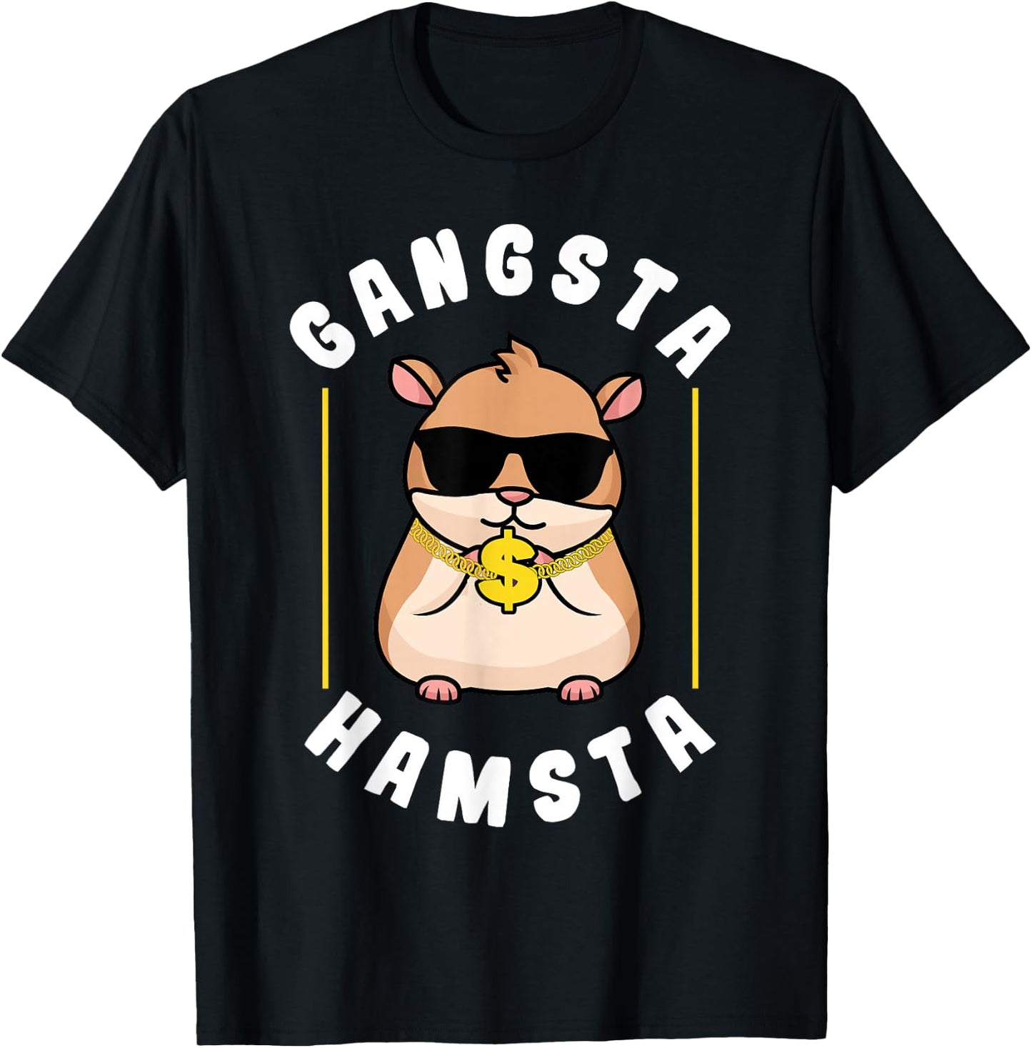 Hamster Gangsta Hamsta Sunglasses T-Shirt - T-Shirt | Black