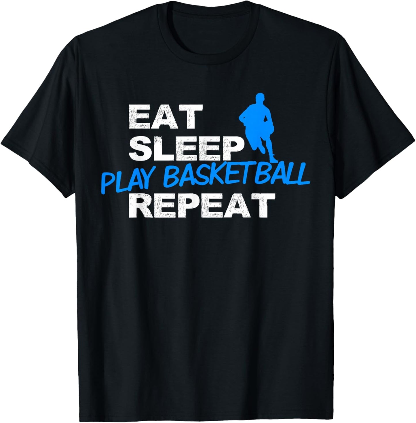 Eat Sleep Play Basketball Repeat T-Shirt - T-Shirt | Black