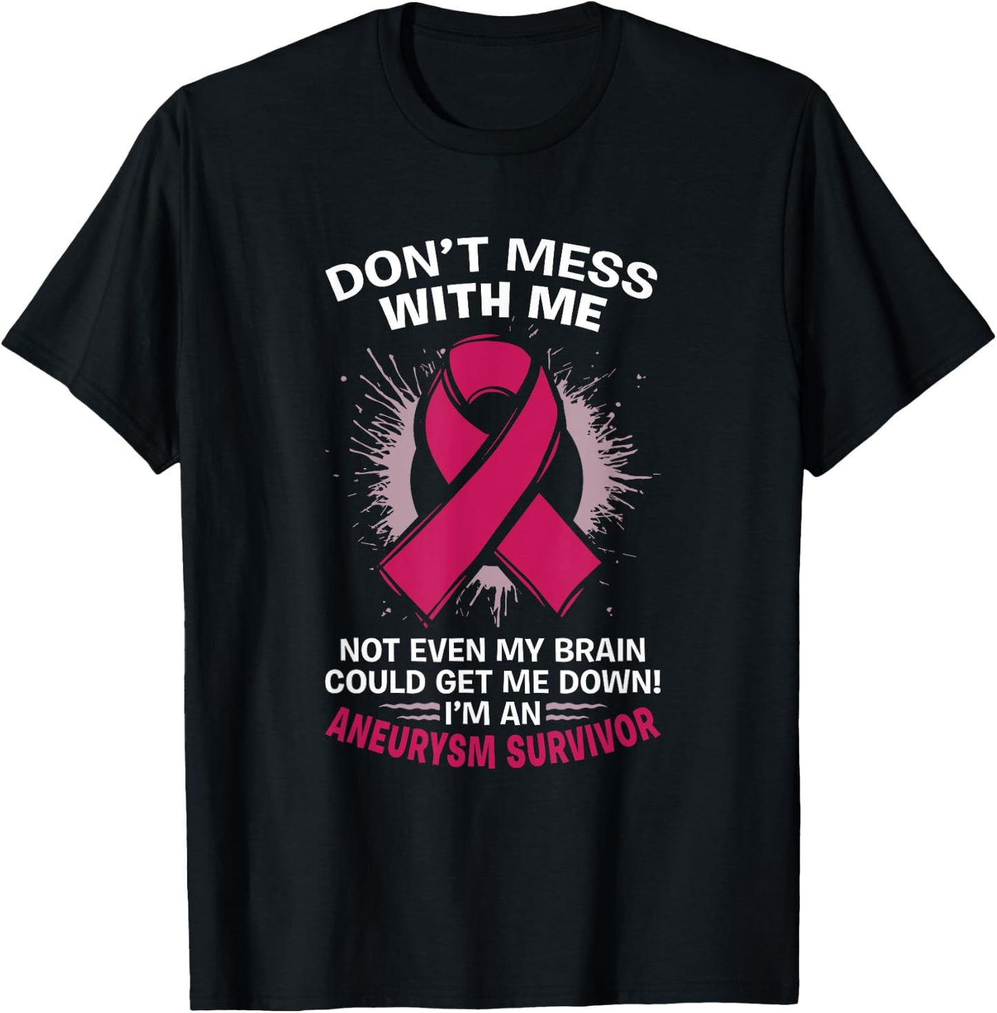 Brain Aneurysm Awareness Burgundy Aortic Aneurysm Survivor T-Shirt - T-Shirt | Black