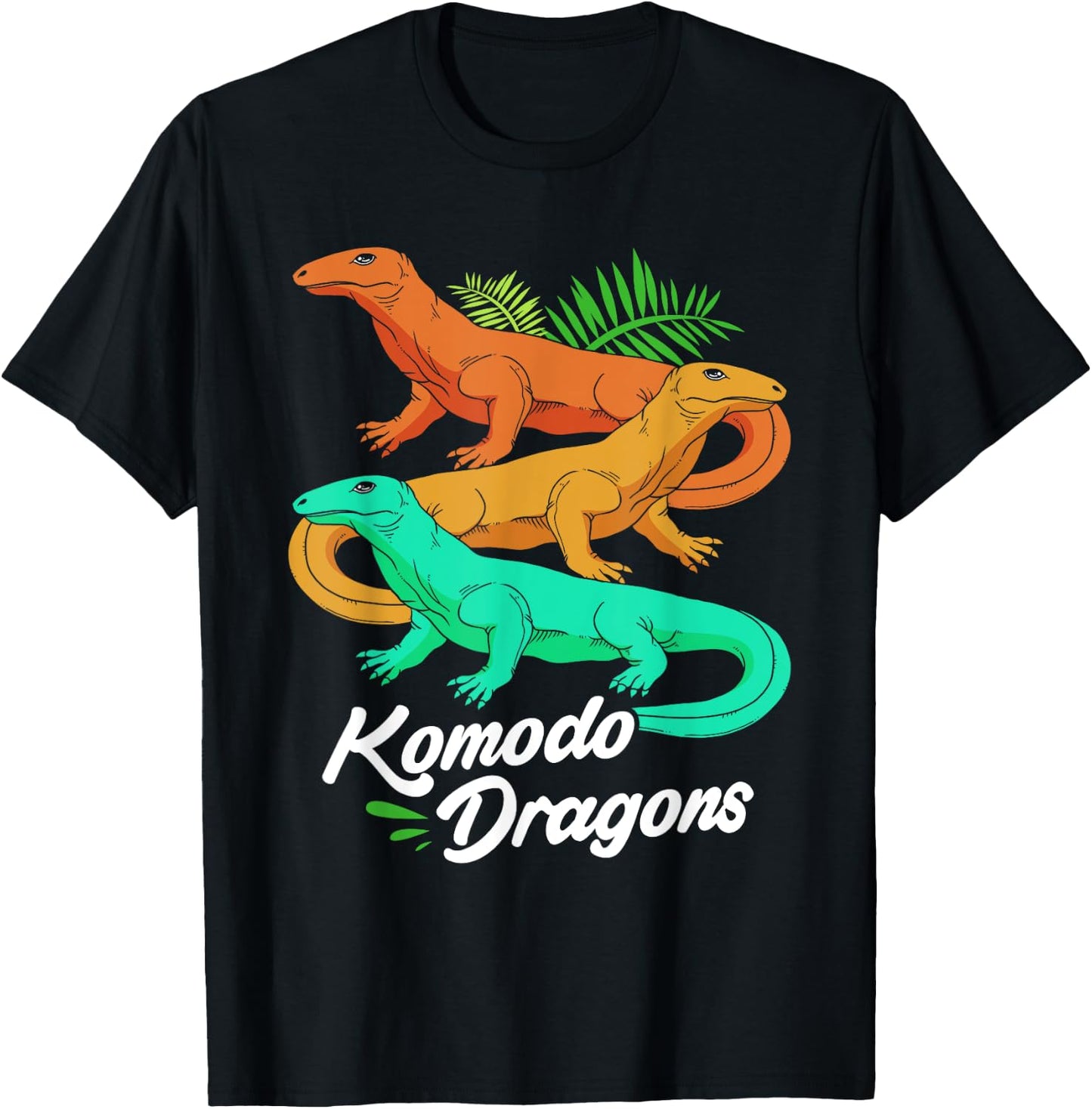 Reptiles Lizards Team Komodo Dragons T-Shirt - T-Shirt | Black