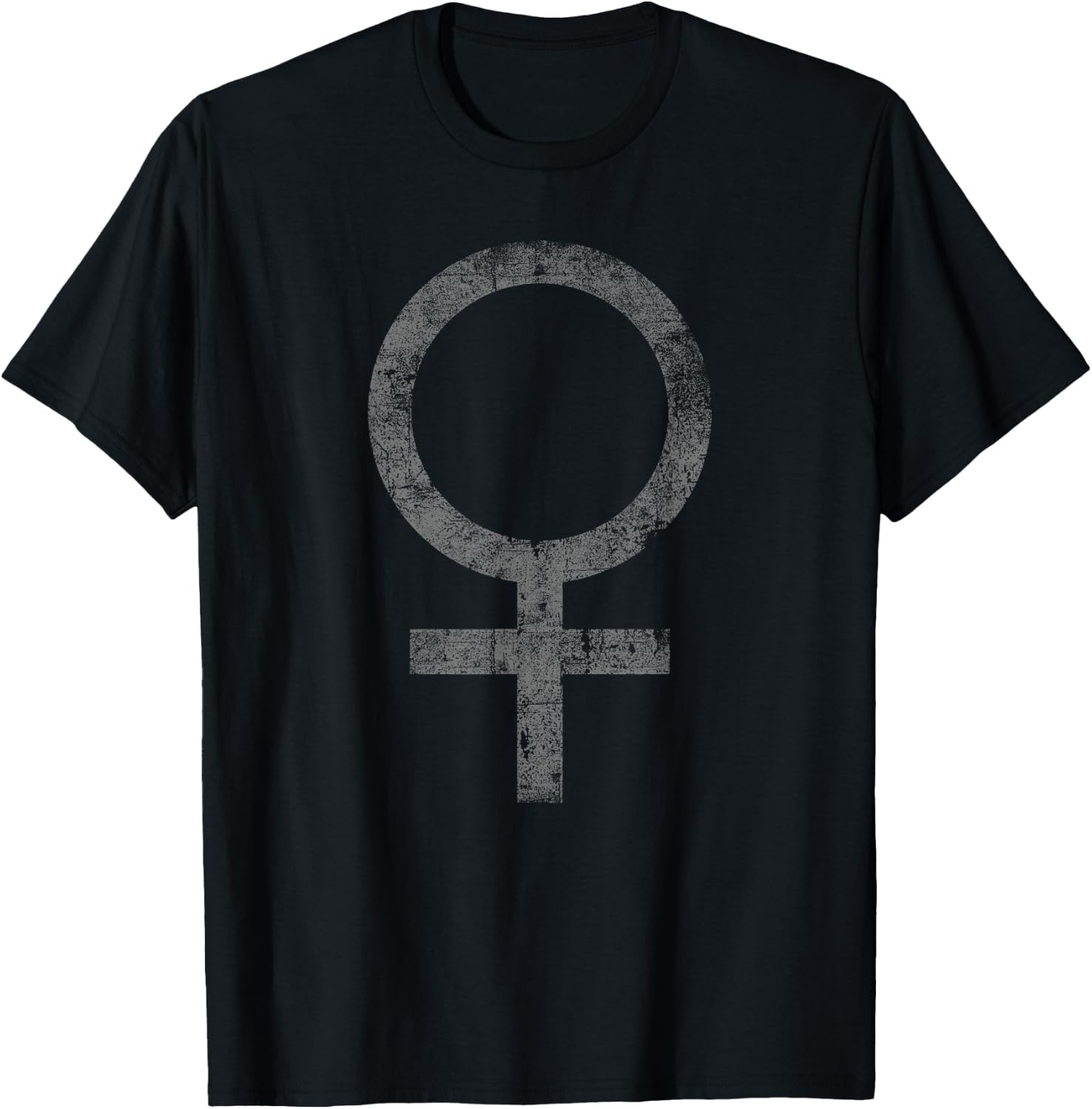 Women's Vintage Female Symbol Grunge Feminism Gift T-Shirt - T-Shirt | Black