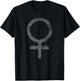Women's Vintage Female Symbol Grunge Feminism Gift T-Shirt - T-Shirt | Black