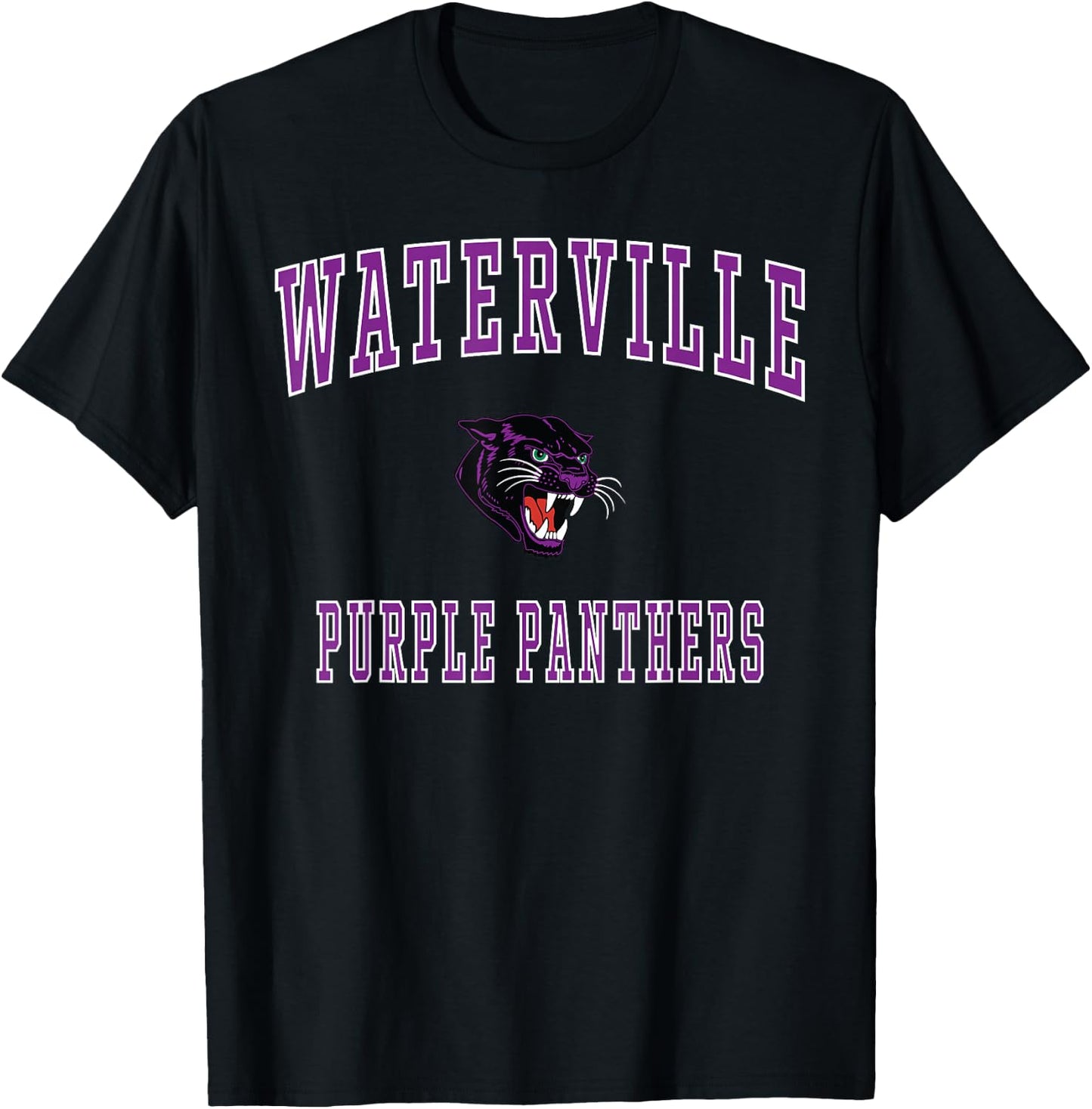 Waterville High School Purple Panthers T-Shirt - T-Shirt | Black