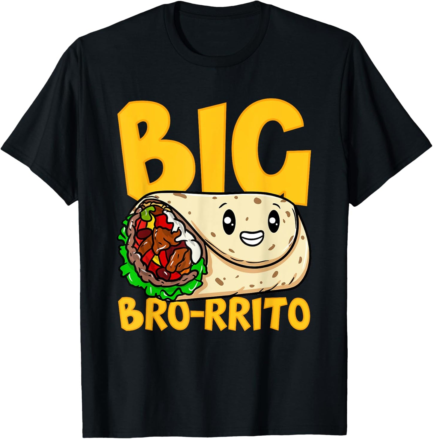 Burrito Lover Funny Bro-rrito T-Shirt - T-Shirt | Black