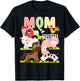 Mom Birthday Crew Barnyard Farm Animals Bday Party T-Shirt - T-Shirt | Black