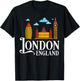 London England City Skyline Map Travel T-Shirt - T-Shirt | Black