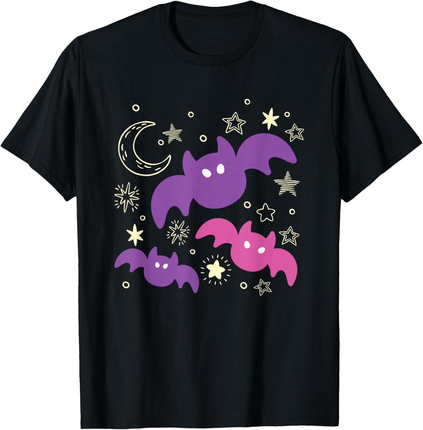 Toddlers Gift Cute Bat Halloween T-Shirt - T-Shirt | Black