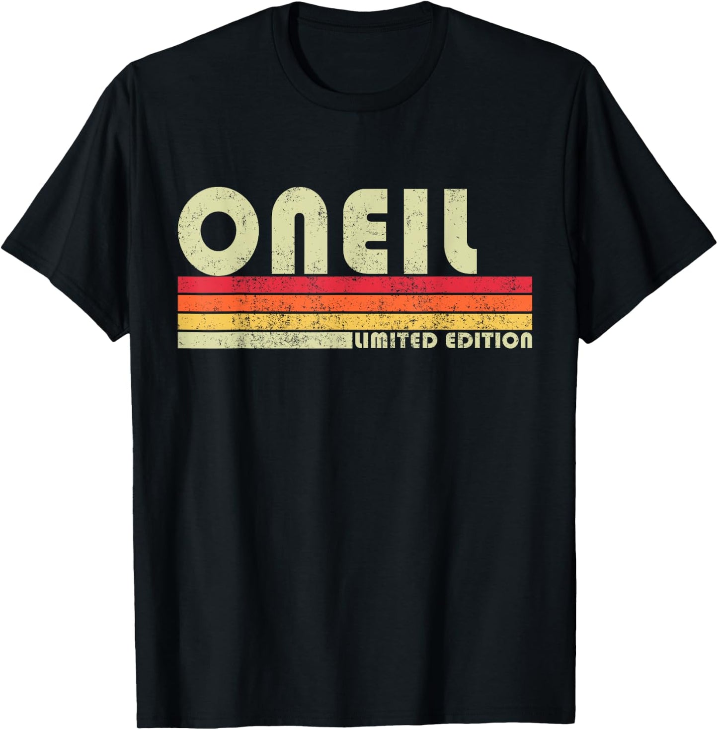 ONEIL Surname Funny Retro Vintage 80s 90s Gifts Men Women T-Shirt - T-Shirt | Black
