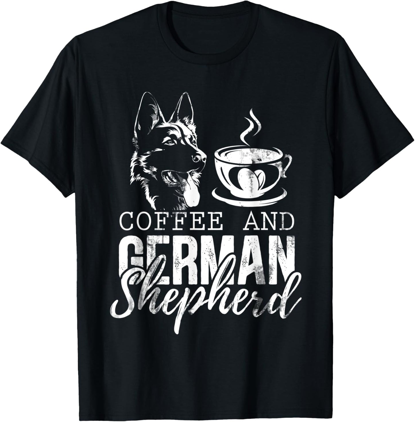 Barista Coffee Lover German Shepherd T-Shirt - T-Shirt | Black