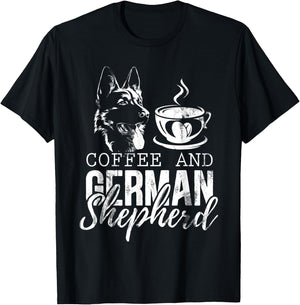 Barista Coffee Lover German Shepherd T-Shirt - T-Shirt | Black