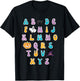 Halloween ABC Alphabet Cute Costume Teacher Women Girls Kids T-Shirt - T-Shirt | Black