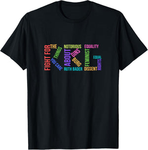 Notorious RBG Ruth Bader Ginsburg Political Feminist Gift T-Shirt - T-Shirt | Black