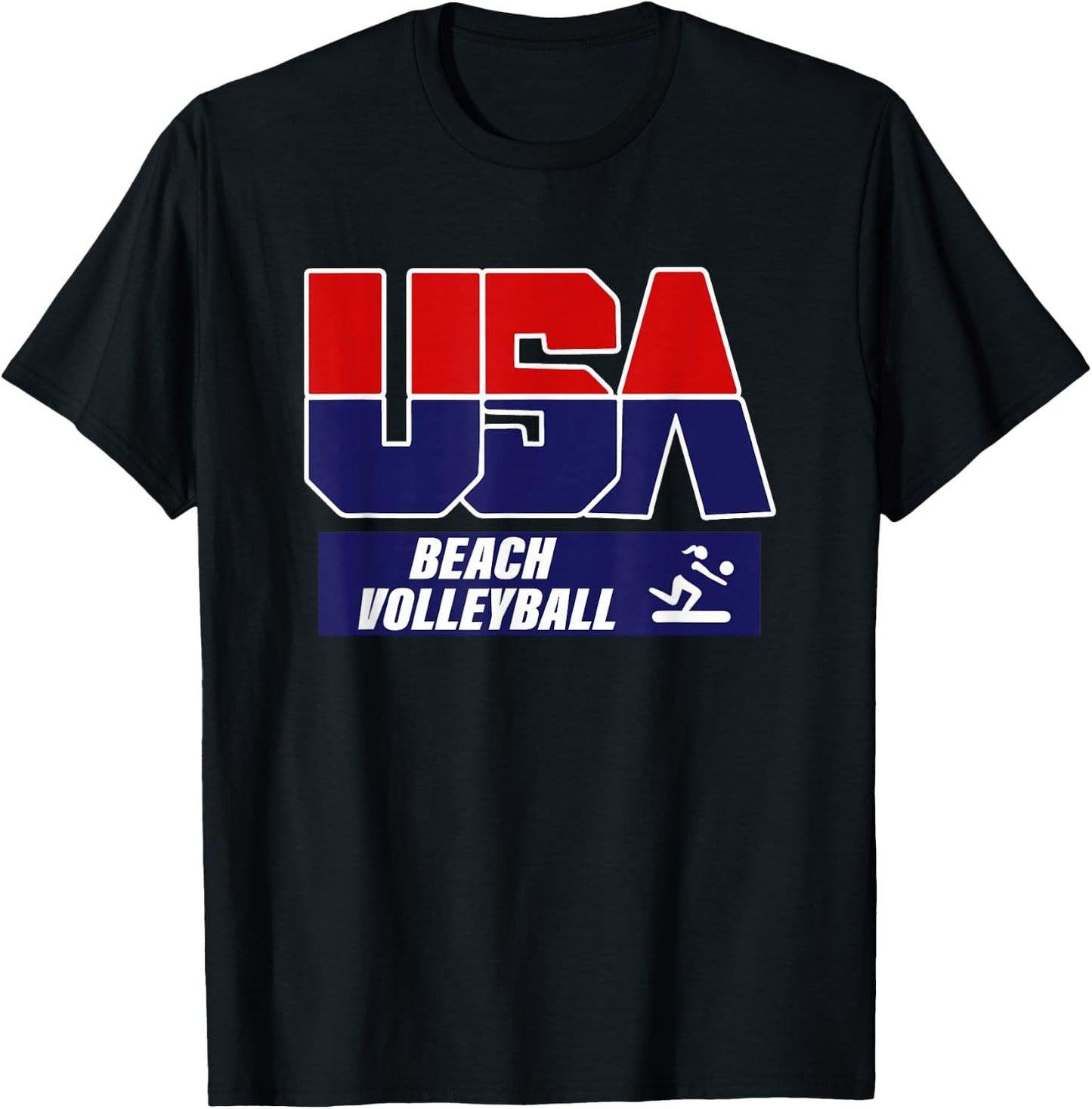 Beach Volleyball 2021 USA T-Shirt - T-Shirt | Black
