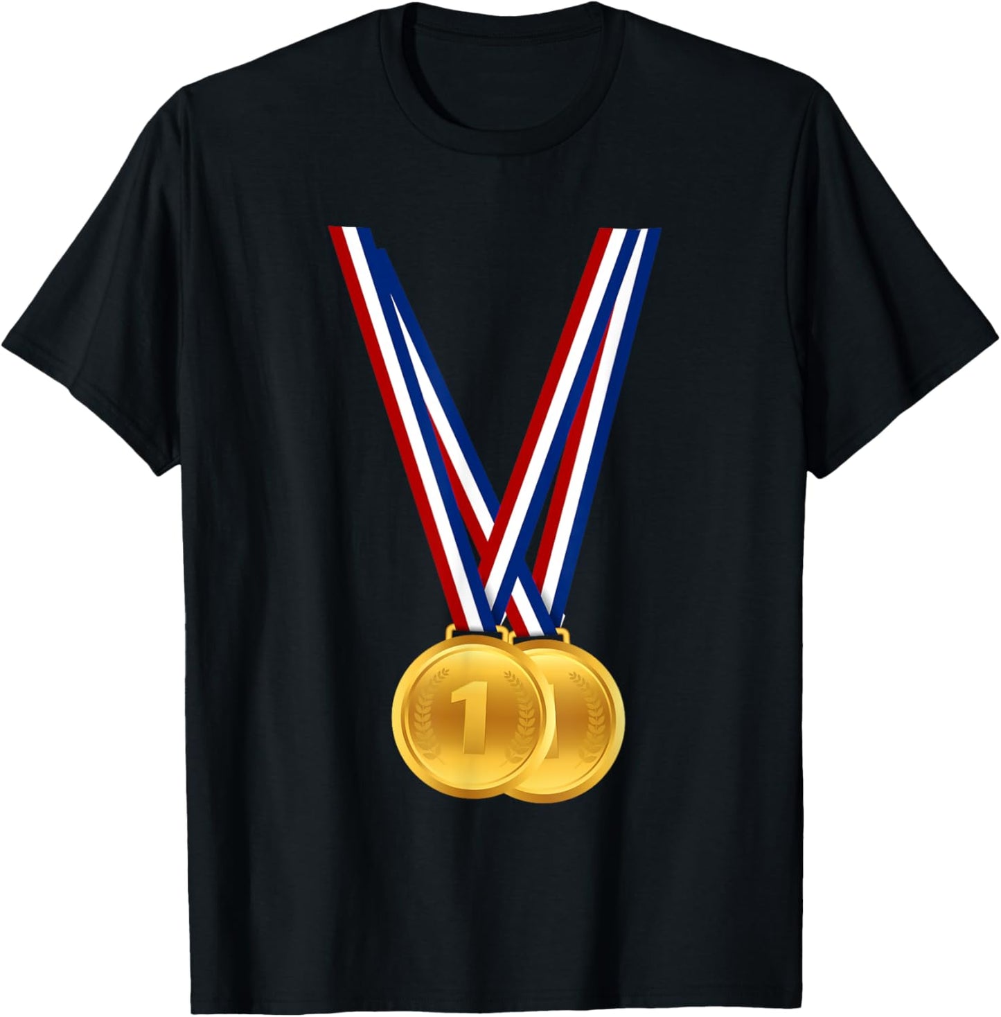 Gold Medals Funny Winners And Champions Gift Birthday T-Shirt - T-Shirt | Black