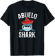 Abuelo Shark Funny Spanish Grandpa Gift T-Shirt - T-Shirt | Black