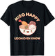 Miso Happy Udon Even Know Ramen Noodle Kawaii Funny Food Pun T-Shirt - T-Shirt | Black