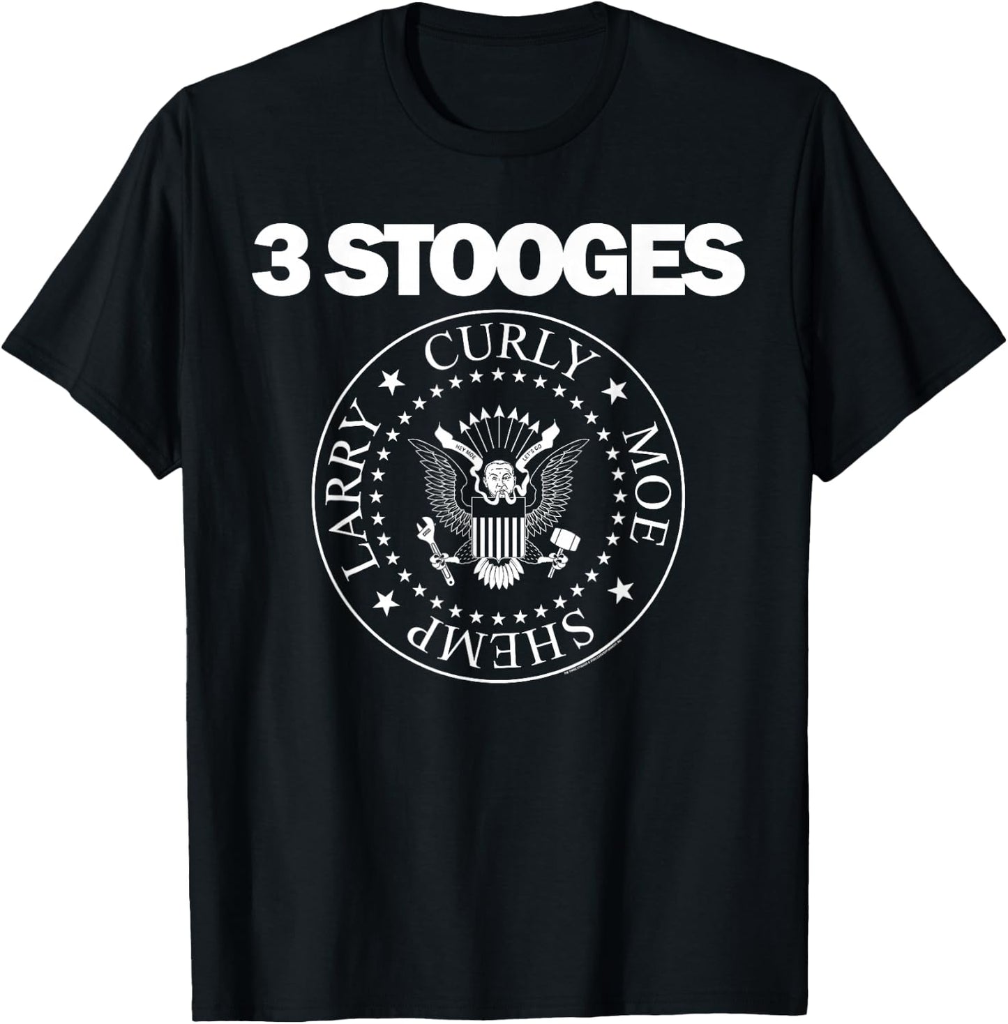 Three Stooges Seal T-Shirt - T-Shirt | Black