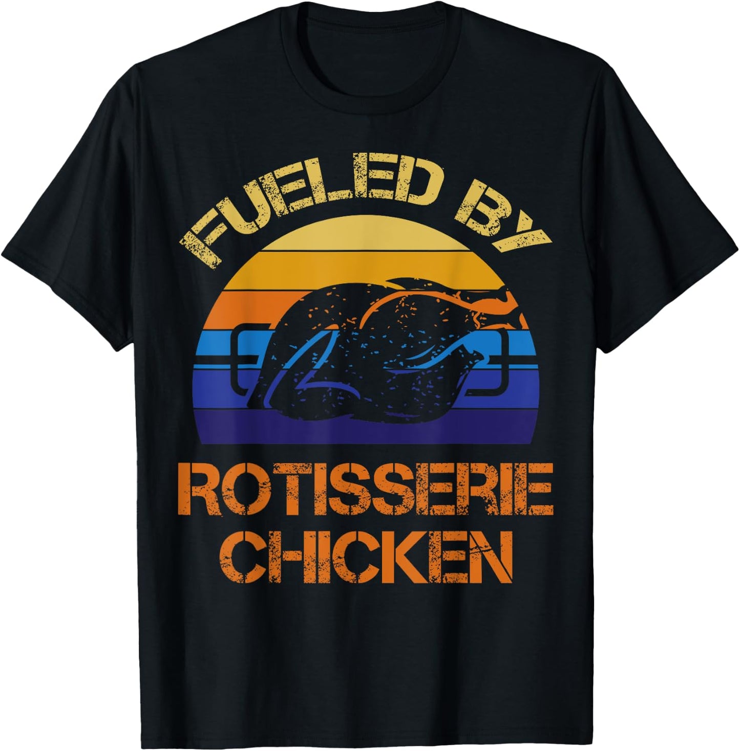 Rotisserie Chicken Vintage Apparel - Chickens Lover Design T-Shirt - T-Shirt | Black