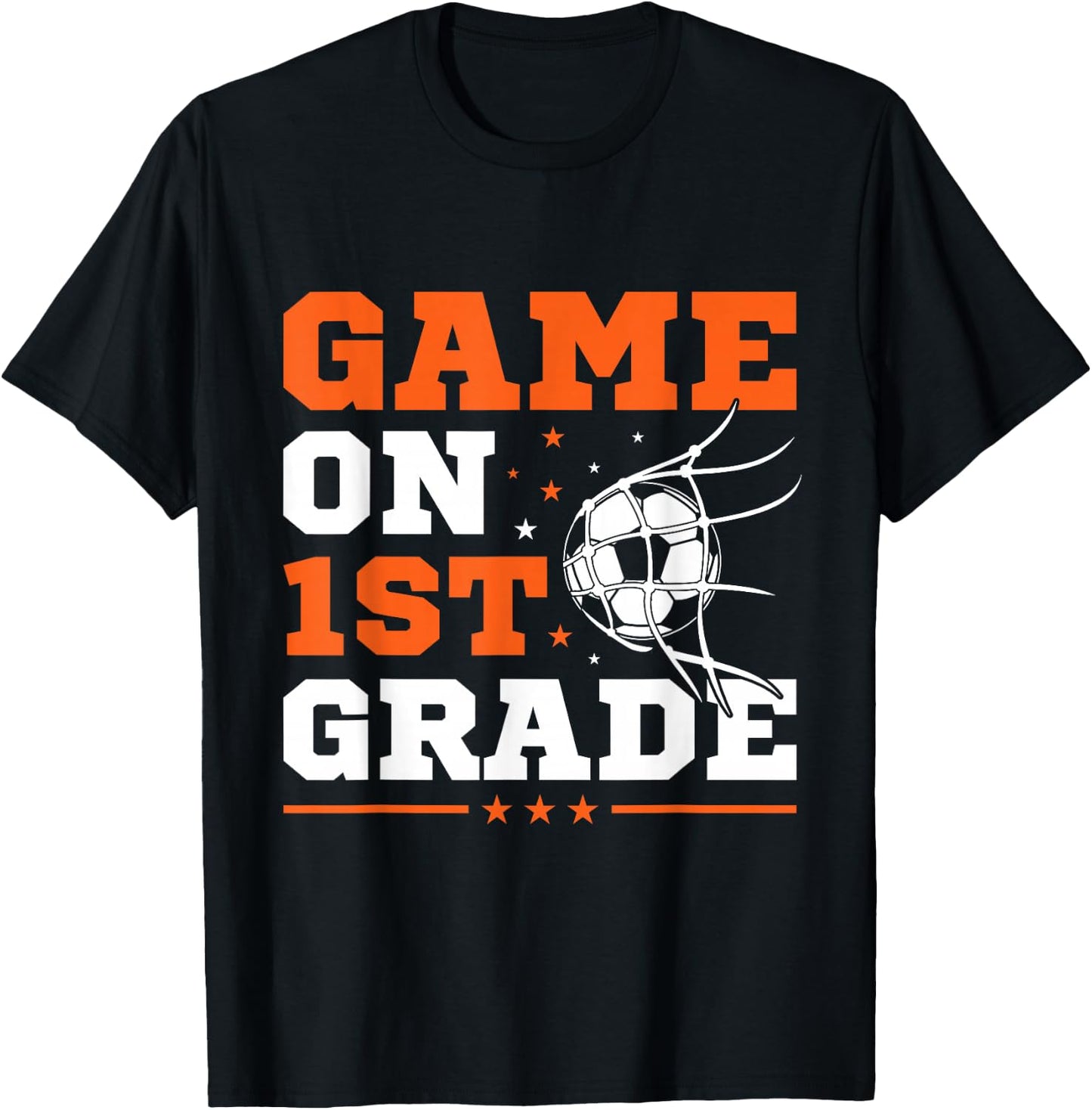 Soccer Game On 1st Grade Back To School Cute Sports Boys T-Shirt - T-Shirt | Black