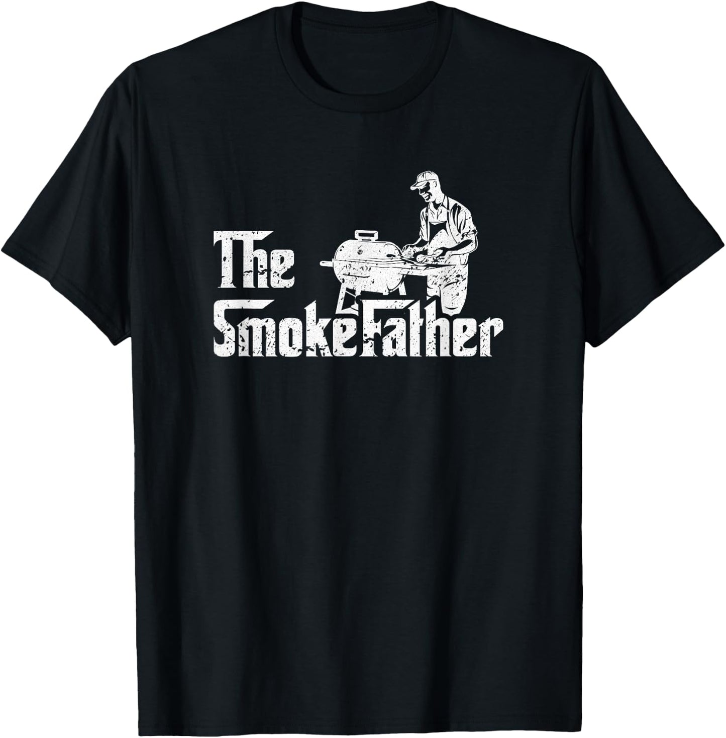 The SmokeFather Fathersday BBQ T-Shirt - T-Shirt | Black