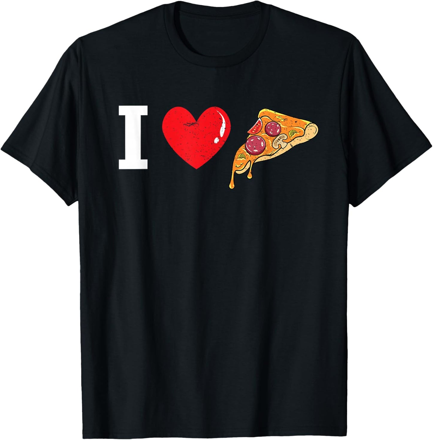 I Heart Pizza I Love Pizza New York Pepperoni Pizza Lover T-Shirt - T-Shirt | Black