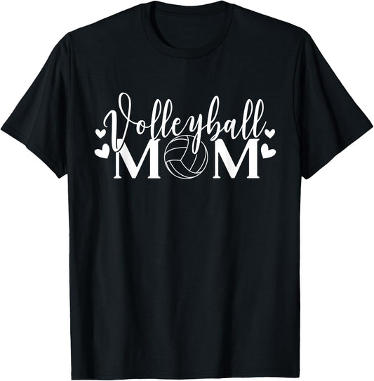 Volleyball Mom Beach Volleyball Coach Team Graphic T-Shirt - T-Shirt | Black