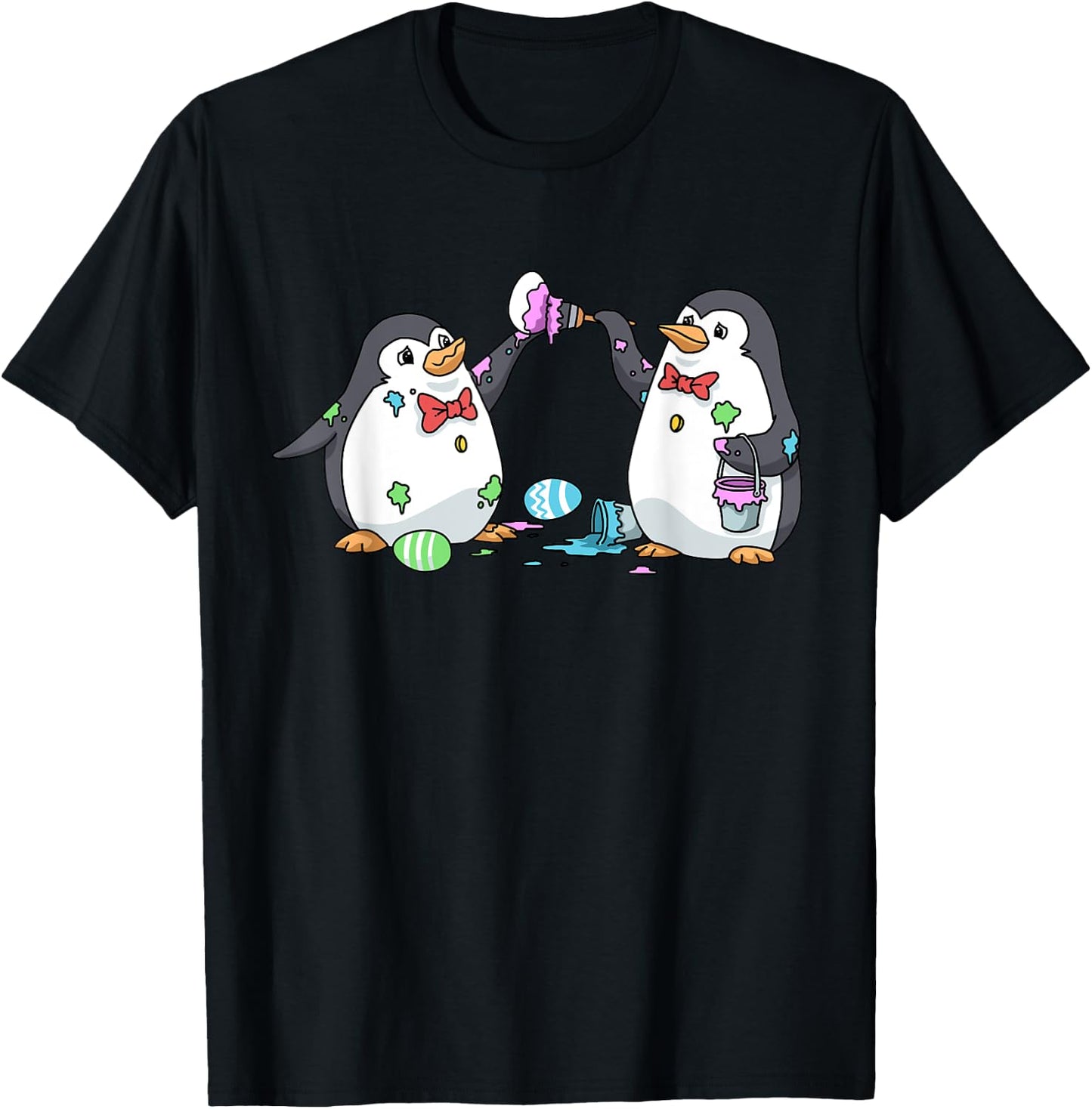 Happy Easter Penguin For Boys & Girls Easter Egg Hunt T-Shirt - T-Shirt | Black
