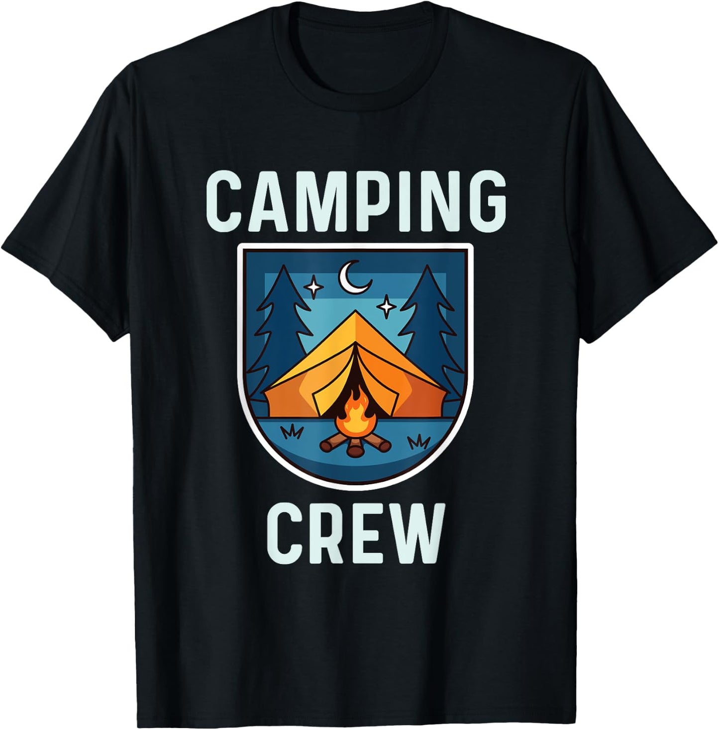 Camping Crew Shirt Family Camping Trip Matching Group Tent T-Shirt - T-Shirt | Black
