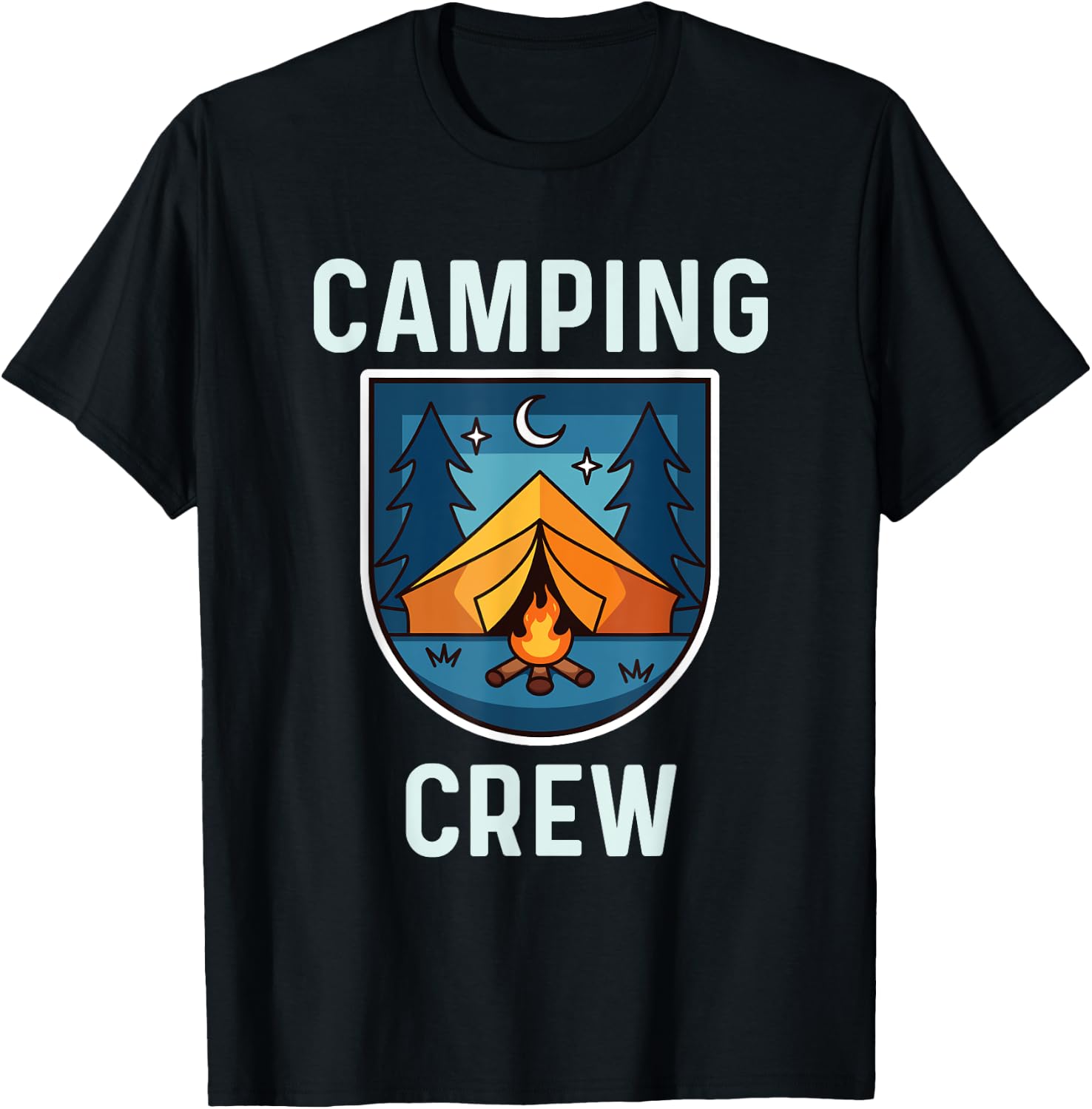 Camping Crew Shirt Family Camping Trip Matching Group Tent T-Shirt - T-Shirt | Black