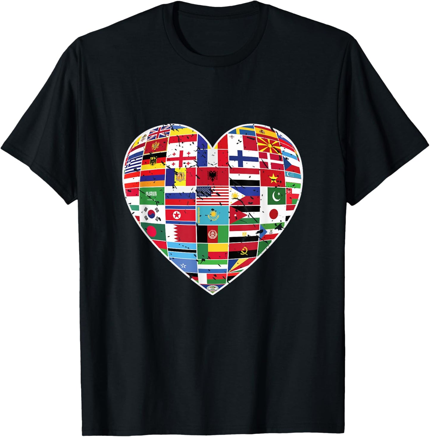 World Flags Earth Day T-Shirt - T-Shirt | Black