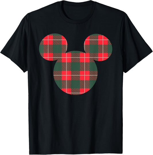 Disney Mickey Mouse Icon Holiday Flannel T-Shirt - T-Shirt | Black