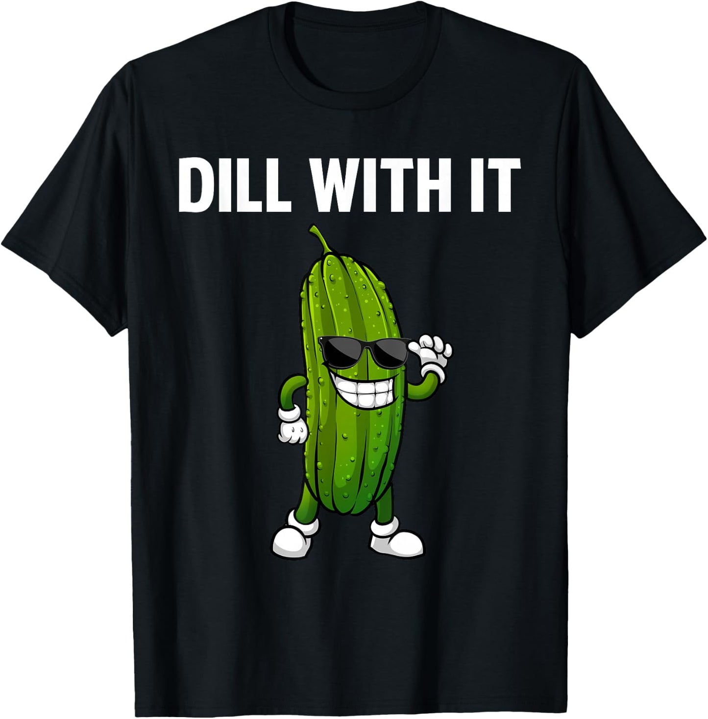 Dill Pickle Design Women Kids Cucumber Pickle Lover T-Shirt - T-Shirt | Black