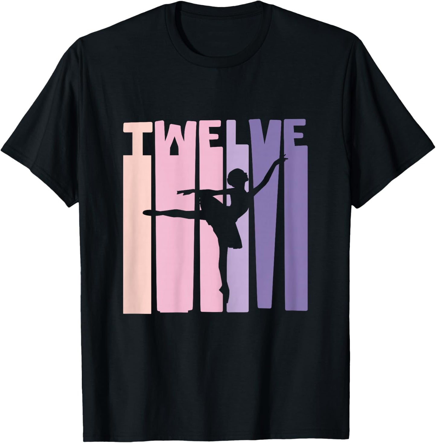 12th Birthday Gift Ballet Dancer 12 Years Ballerina T-Shirt - T-Shirt | Black