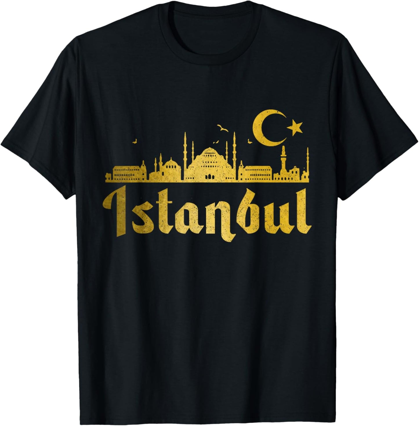 Istanbul Skyline Turkey Turkish Pride Souvenir Turkiye T-Shirt - T-Shirt | Black