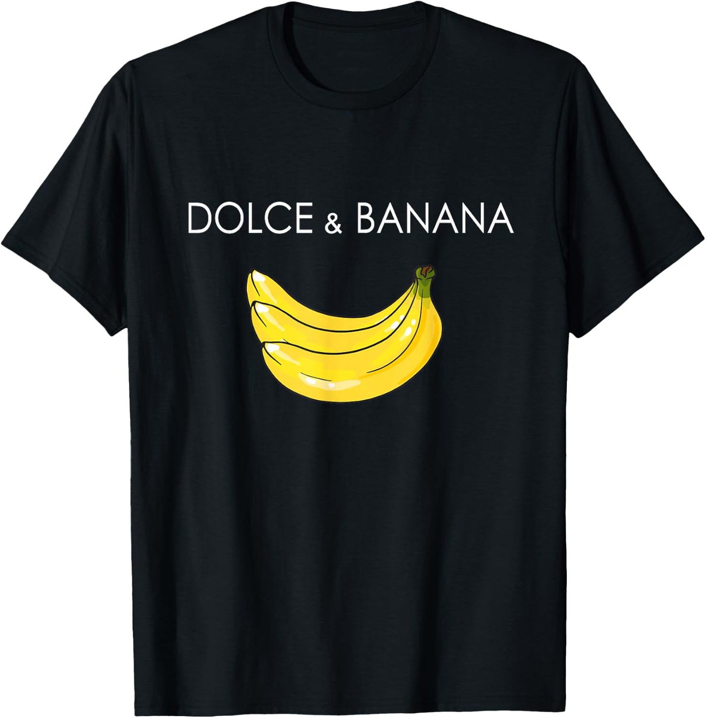Dolce and Banana Funny Banana Fruit Funny Graphic Design T-Shirt - T-Shirt | Black