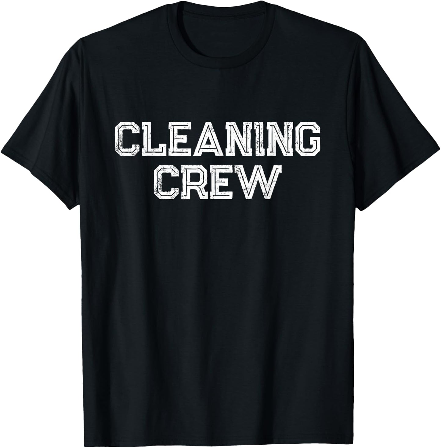 Team CLEANING CREW Dust Whisperer Custodian Clean Up Squad T-Shirt - T-Shirt | Black