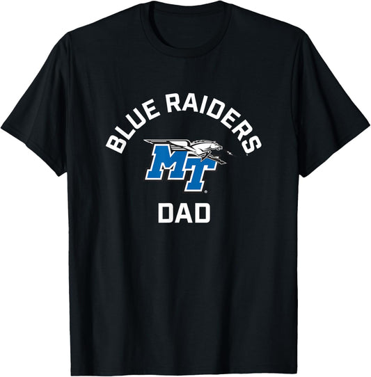 Middle Tennessee MTSU Blue Raiders Arched Dad T-Shirt - T-Shirt | Black