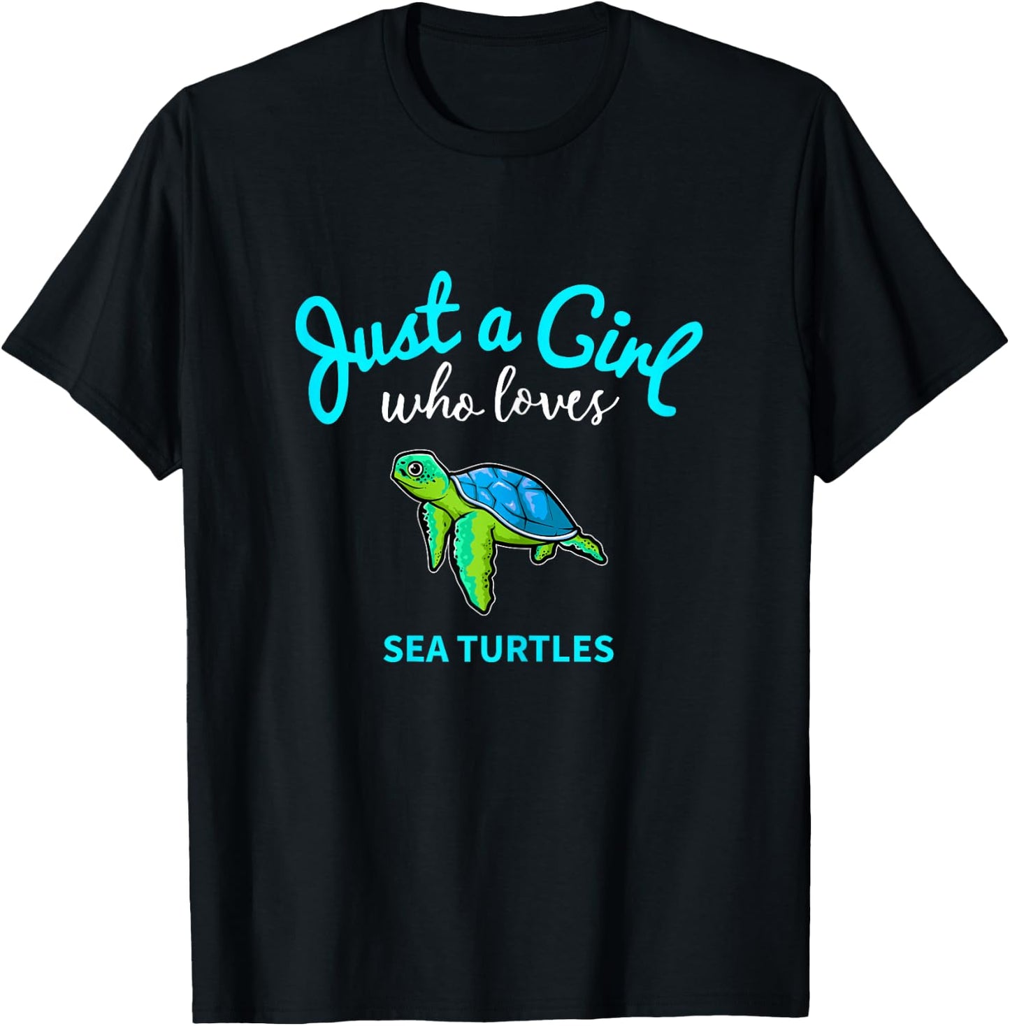 Sea Turtle Shirt for Girls | Kids Sea Turtle Shirt T-Shirt - T-Shirt | Black