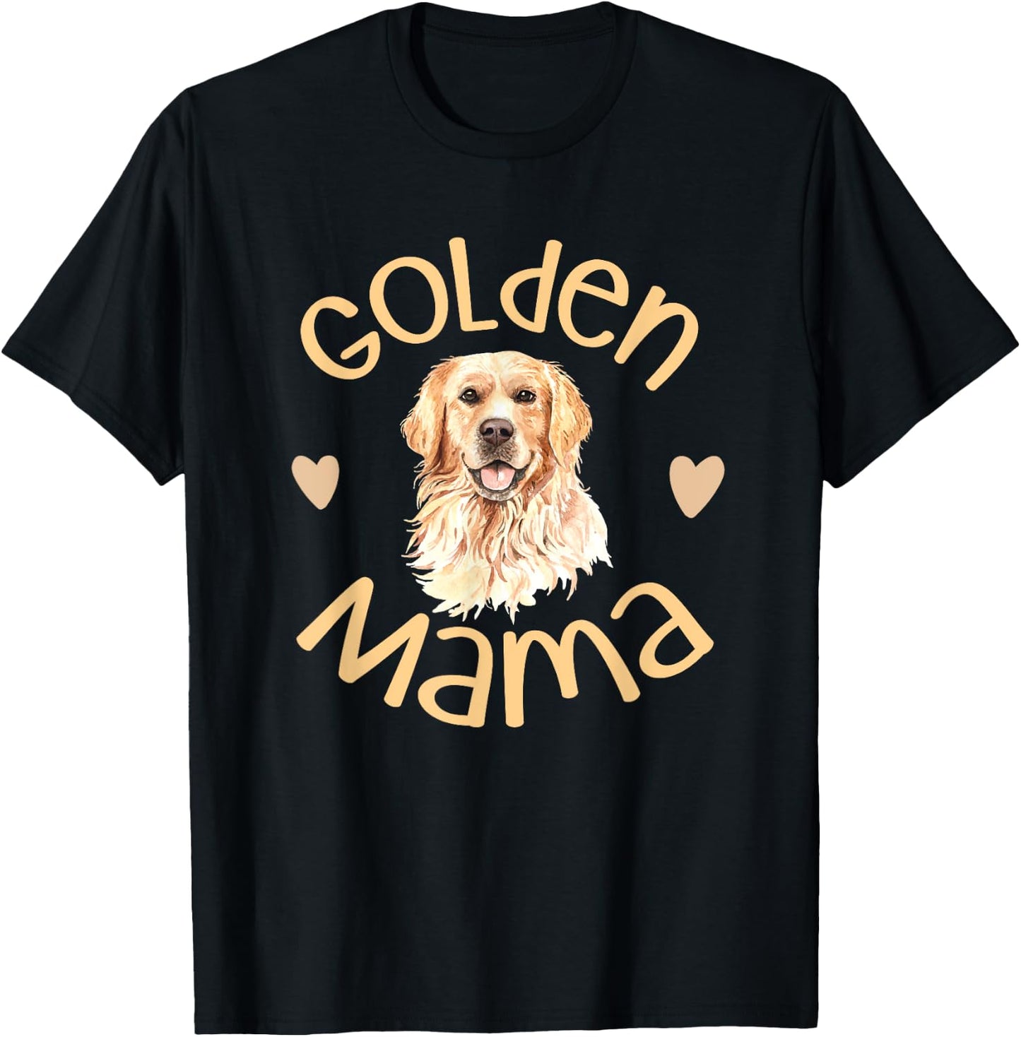 Golden Mama Cute Golden Retriever Dog Mom Pet Men Women T-Shirt - T-Shirt | Black