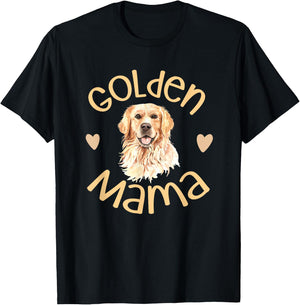 Golden Mama Cute Golden Retriever Dog Mom Pet Men Women T-Shirt - T-Shirt | Black